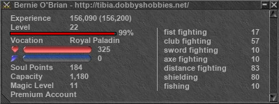 Signature for player Bernie O'Brian